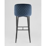 Стул барный Оскар велюр сине-зеленый