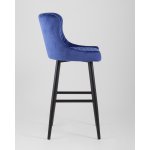Стул барный Ститч велюр синий