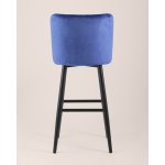 Стул барный Ститч велюр синий