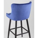 Стул барный Ститч велюр синий