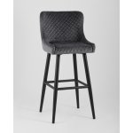 Стул барный Ститч велюр серый
