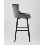 Стул барный Ститч велюр серый