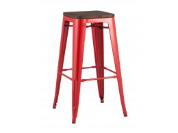 Стул барный TOLIX WOOD красный глянцевый