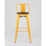 Стул барный TOLIX WOOD со спинкой желтый