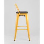 Стул барный TOLIX WOOD со спинкой желтый