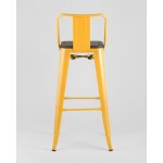 Стул барный TOLIX WOOD со спинкой желтый