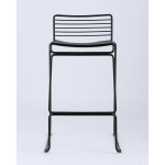 Стул полубарный Danny черный с черной подушкой