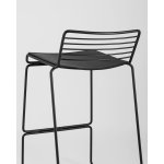 Стул полубарный Danny черный с черной подушкой