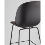 Стул барный Beetle PU со спинкой коричневый