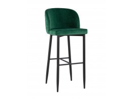 Стул барный Оскар велюр изумрудный