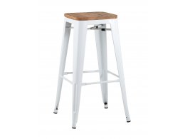 Стул барный TOLIX WOOD белый глянцевый