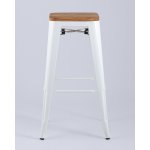 Стул барный TOLIX WOOD белый глянцевый