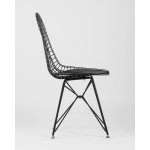 Стул обеденный Eiffel черный с черной подушкой