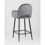 Стул полубарный Венера диамант велюр серый