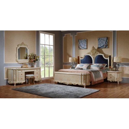 РАФАЭЛЛО Комплект: Кровать 1,8 + 2 Тумбочки + Туалетный стол + Пуф + 6 дв. шкаф