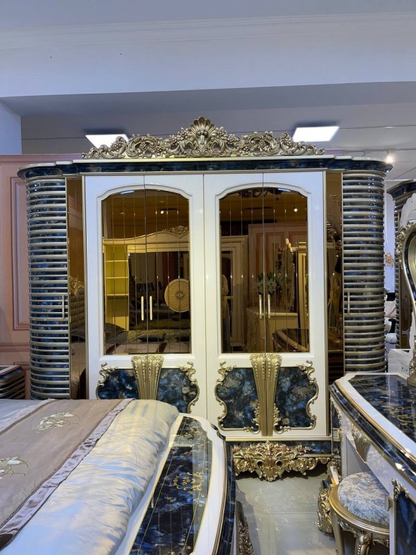 СКАРЛЕТ Шкаф 6-ти дверный с зеркалом