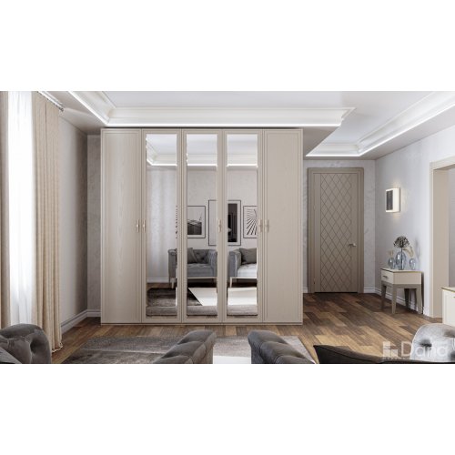 PALMARI P5580=ШКАФ 5 ДВ ЗЕРКАЛА 3 ШТ