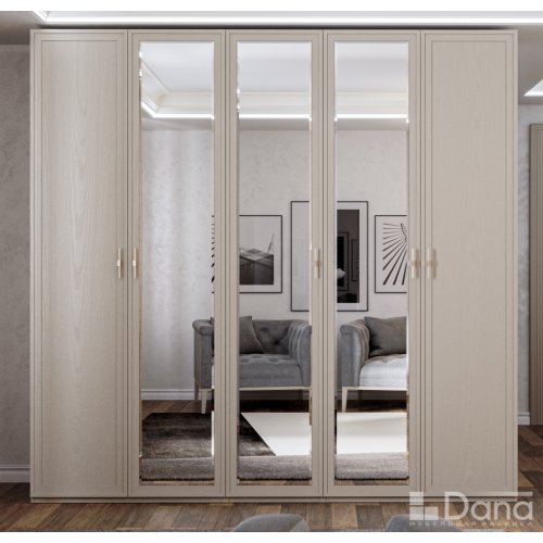 PALMARI P2580=ШКАФ 5 ДВ ЗЕРКАЛА 3 ШТ