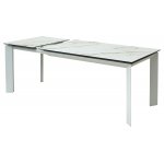 Стол CREMONA 160 KL-188 Контрастный мрамор / белый каркас М-City
