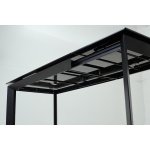 Стол CREMONA 140 KL-99 Белый мрамор матовый, итальянская керамика / черный каркас М-City