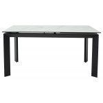 Стол CREMONA 180 KL-99 Белый мрамор матовый, итальянская керамика / черный каркас М-City