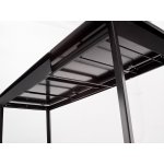 Стол CREMONA 140 HIGH GLOSS STATUARIO Белый мрамор глянцевый, керамика/ черный каркас М-City