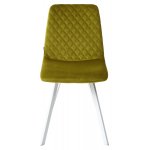 Стул DAIQUIRI BLUVEL-75 OLIVA / белый каркас, велюр М-City