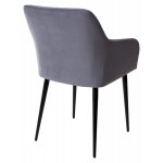 Стул BRANDY-X СЕРЫЙ #27, велюр / черный каркас М-City