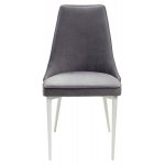Стул NEPAL-P СЕРЫЙ #27, велюр/ белый каркас М-City
