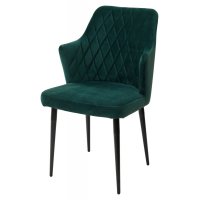 Стул HERMAN ЗЕЛЕНЫЙ #19, велюр / черный каркас М-City