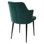 Стул HERMAN ЗЕЛЕНЫЙ #19, велюр / черный каркас М-City