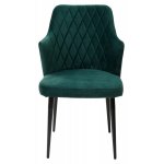 Стул HERMAN ЗЕЛЕНЫЙ #19, велюр / черный каркас М-City