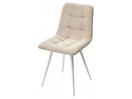 Стул CHILLI-Q бежевый #5, велюр / белый каркас М-City