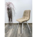 Стул CHILLI-Q бежевый #5, велюр / белый каркас М-City