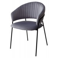 Стул ГЕММА, цвет серый #H14, велюр / черный каркас М-City