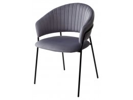 Стул ГЕММА, цвет серый #H14, велюр / черный каркас М-City
