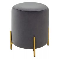 Пуф для гостиной RICE BLUVEL-14 GREY / GOLD М-City