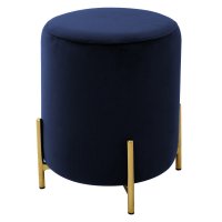 Пуф для гостиной RICE BLUVEL-86 NAVY BLUE / GOLD М-City