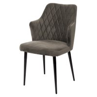 Стул HERMAN ГРАФИТ #14 велюр / черный каркас М-City