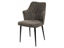 Стул HERMAN ГРАФИТ #14 велюр / черный каркас М-City