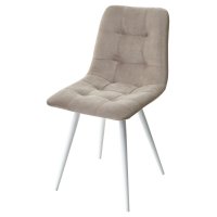 Стул CHILLI-Q латте #25, велюр / белый каркас, 4 шт/ 1 к, М-City