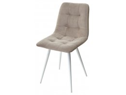 Стул CHILLI-Q латте #25, велюр / белый каркас, 4 шт/ 1 к, М-City