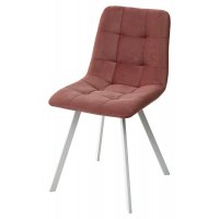 Стул CHILLI-Q SQUARE розовый #15, велюр / белый каркас, 4 шт./1 к, М-City