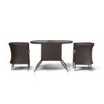 Прато плетеный стол из искусственного ротанга, цвет коричневый