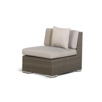 Беллуно модуль диванный прямой серо-коричневый