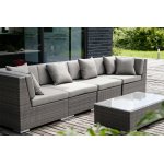 Беллуно модуль диванный прямой серо-коричневый