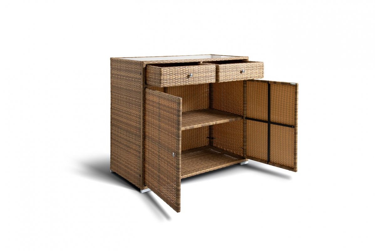 Мальта тумба плетеная из искусственного ротанга, цвет соломенный