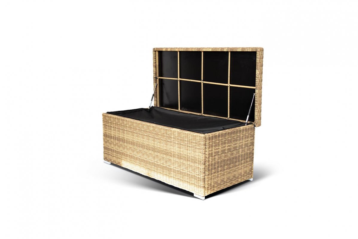 Порту сундук водонепроницаемый из искусственного ротанга, цвет соломенный