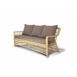 Гранд Латте диван из ротанга трехместный, цвет соломенный