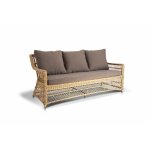 Гранд Латте диван из ротанга трехместный, цвет соломенный